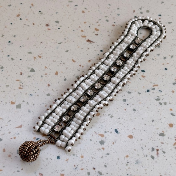 Boho Western Beaded Crystal Cuff Bracelet - Picture 3 of 14